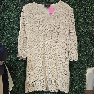 Karen Kane Cream Lace Mini Dress